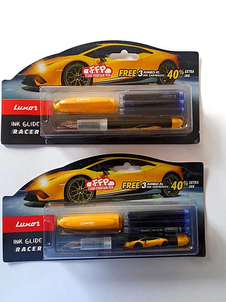 Luxor Fluid Fountain Pen ink glide Racer